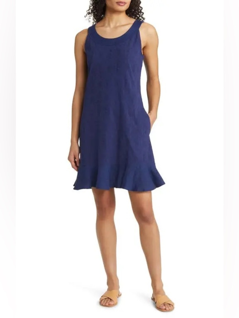 Tommy Bahama Marina Pineapple Blossom Eyelet Embroidered Cotton Dress. Size M